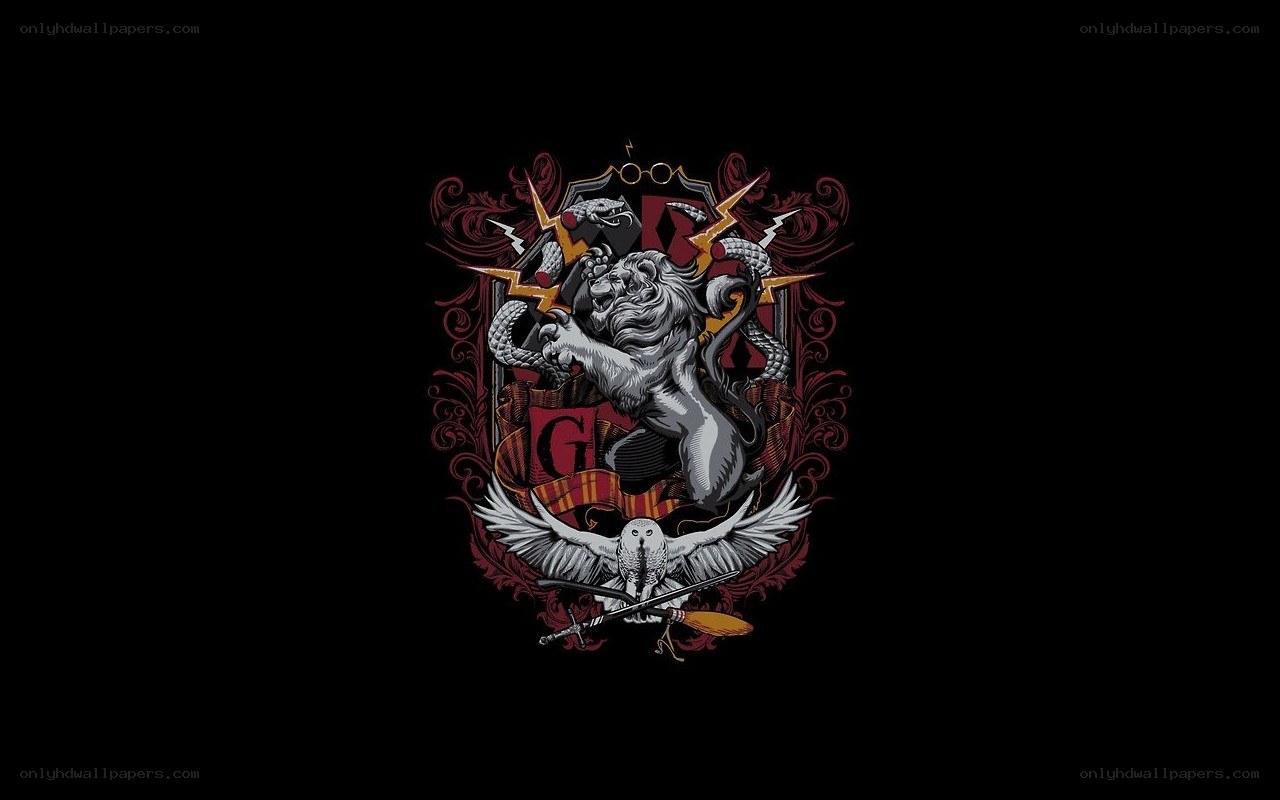 Hogwarts house crest art