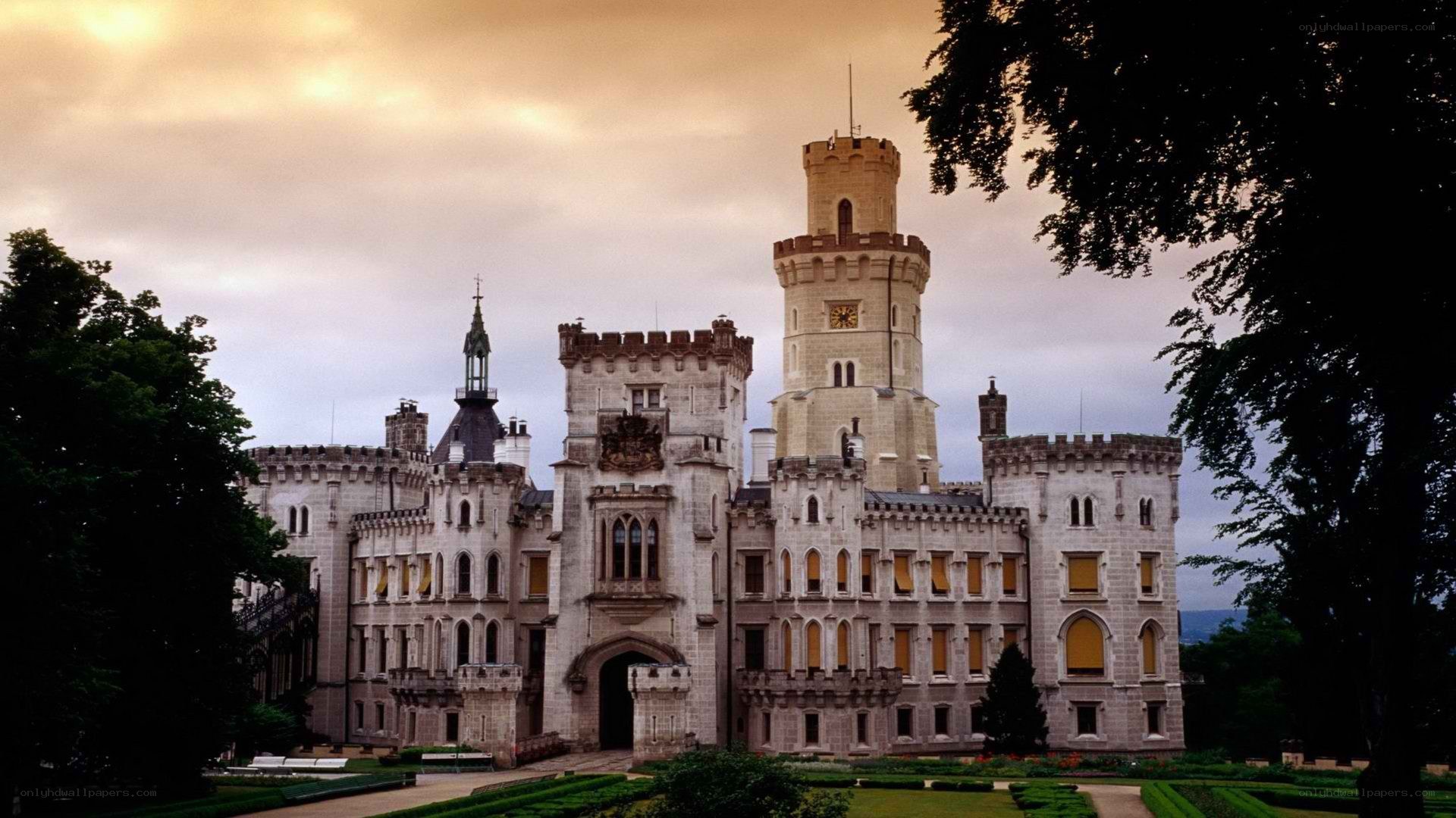 Hohenschwangau Castle at dusk