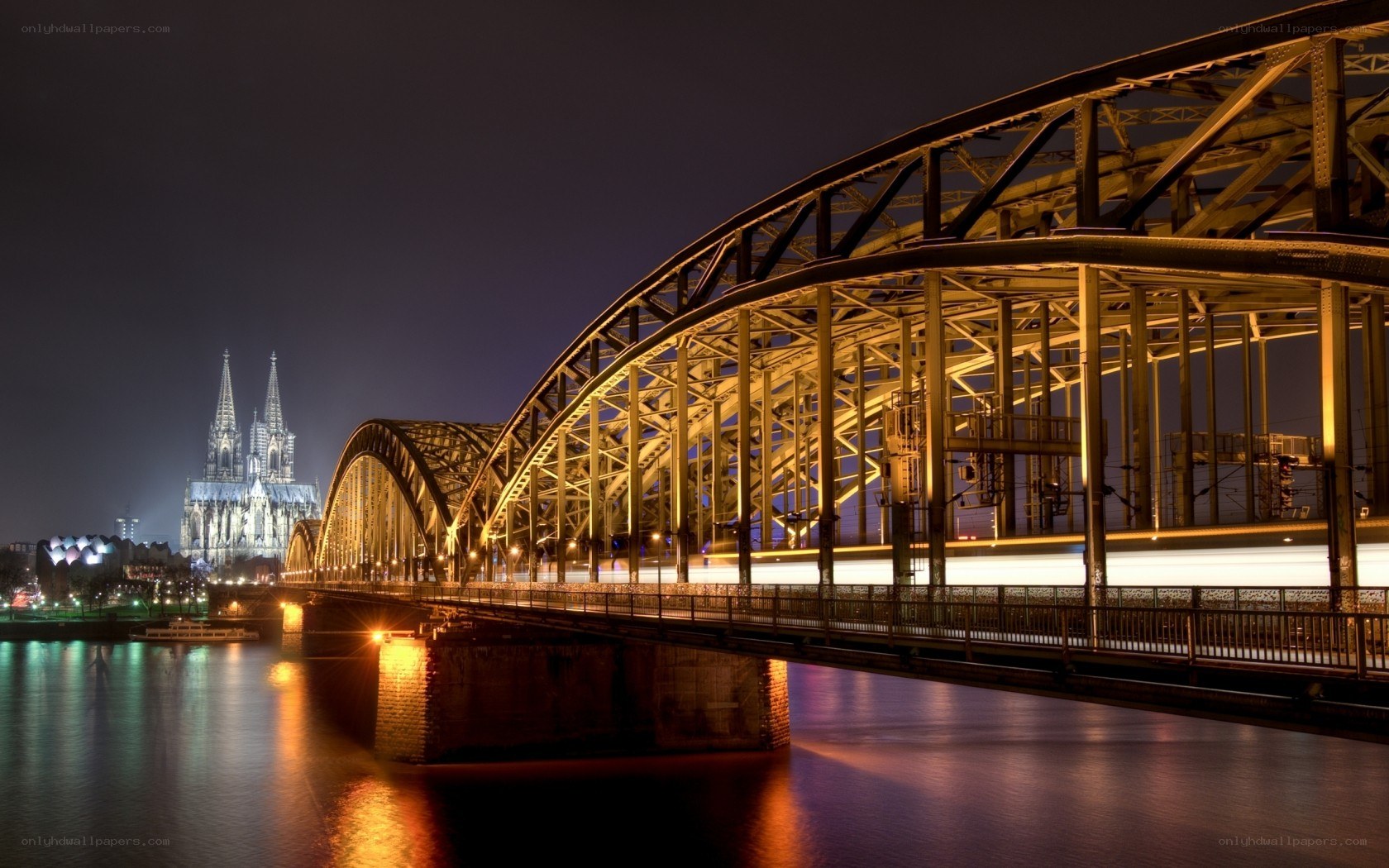 Hohenzollern Bridge at night