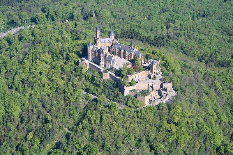 Hohenzollern Castle aerial view