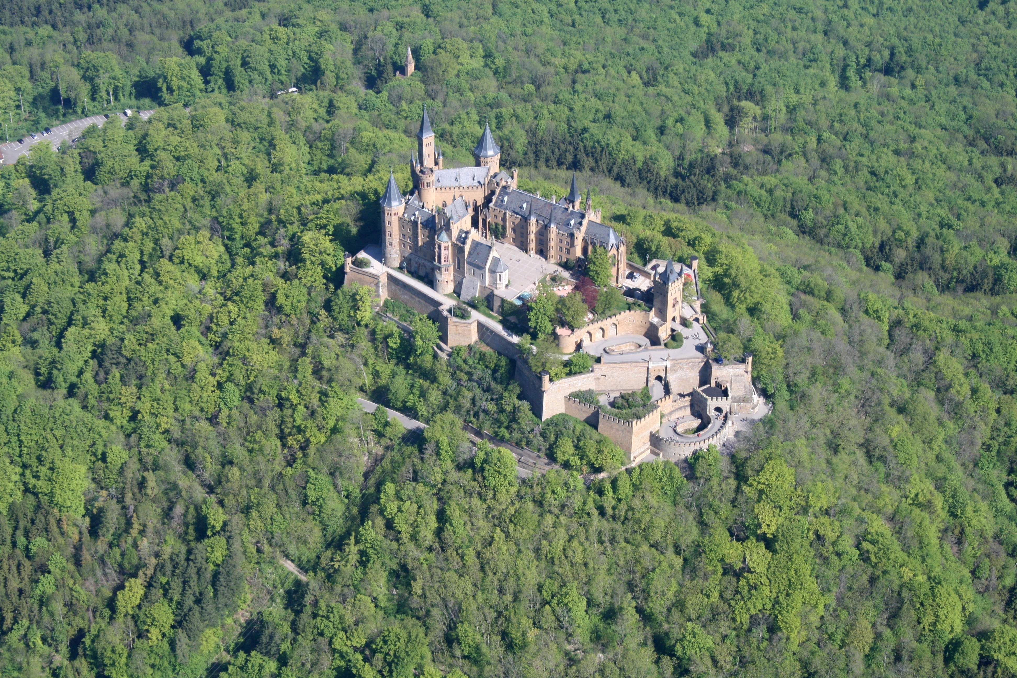 Hohenzollern Castle aerial view