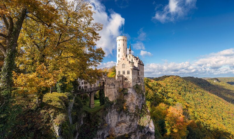 Hohenzollern Castle — Blue, Serene, Autumn, Photograph