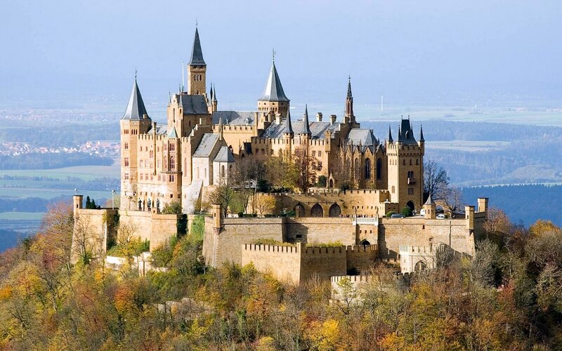 Hohenzollern Castle — Brown, Serene, Autumn, Photograph, Trees