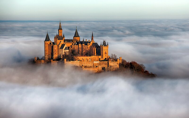 Hohenzollern Castle — Brown, Serene, Morning