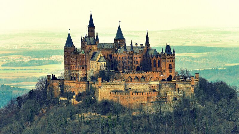 Hohenzollern Castle — Brown, Serene, Photograph, Towers