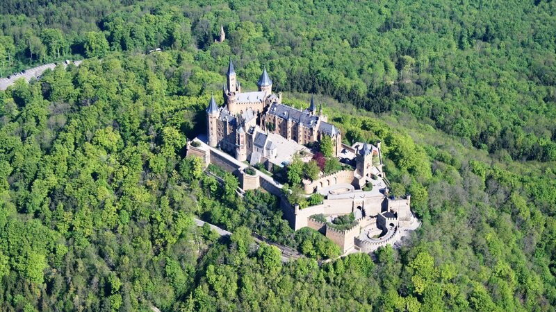 Hohenzollern Castle — Green, Serene, Afternoon, Photograph, Forest