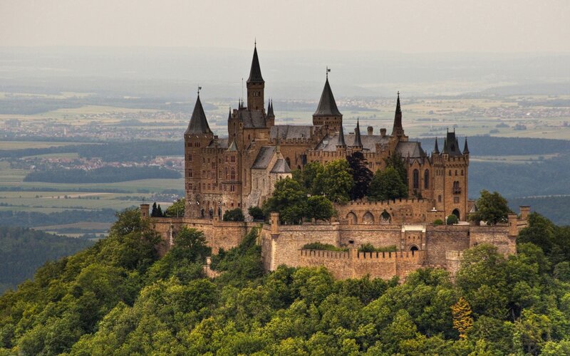 Hohenzollern Castle — Green, Serene, Afternoon, Photograph, Towers