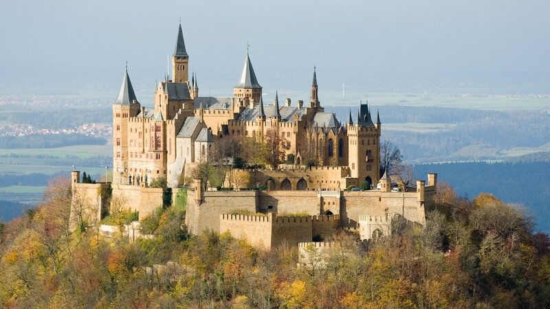 Hohenzollern Castle in autumn