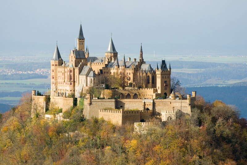 Hohenzollern Castle in autumn