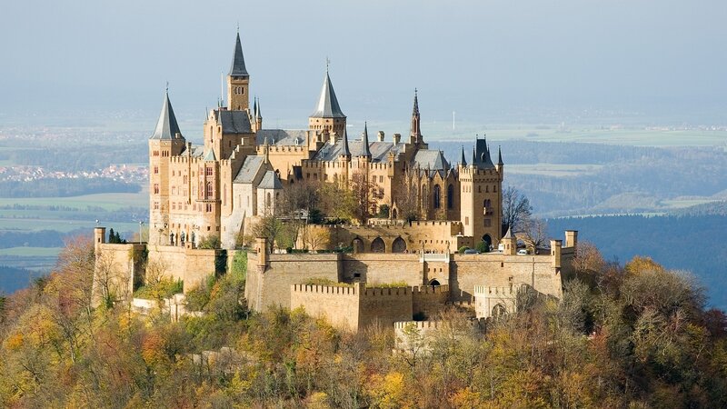 Hohenzollern Castle in autumn