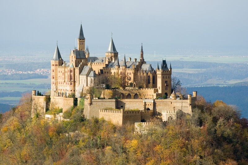 Hohenzollern Castle in autumn