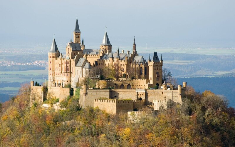 Hohenzollern Castle in autumn
