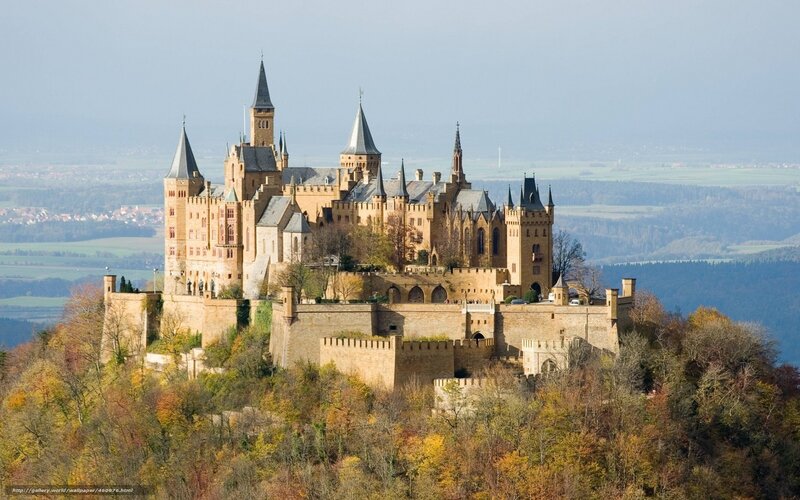 Hohenzollern Castle in autumn