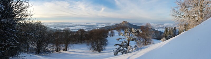 Hohenzollern Castle in Winter — White