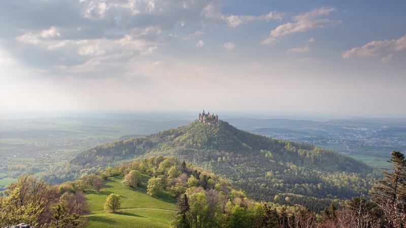 Hohenzollern Castle on a hill