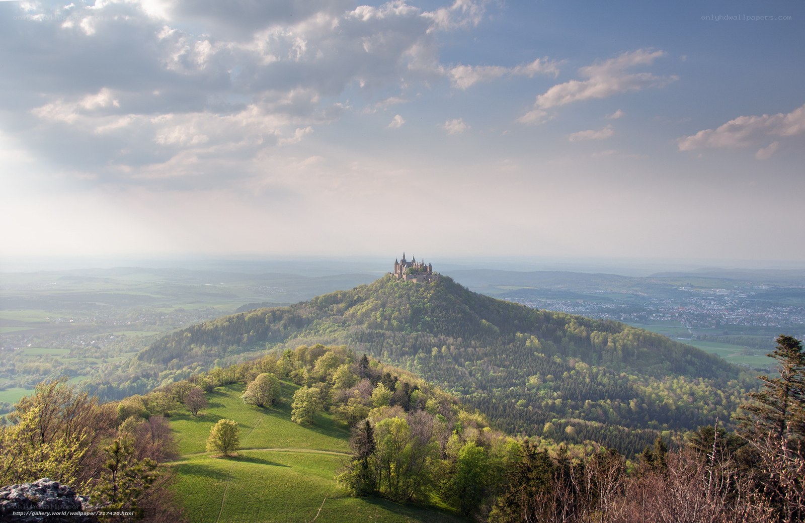 Hohenzollern Castle on a hill