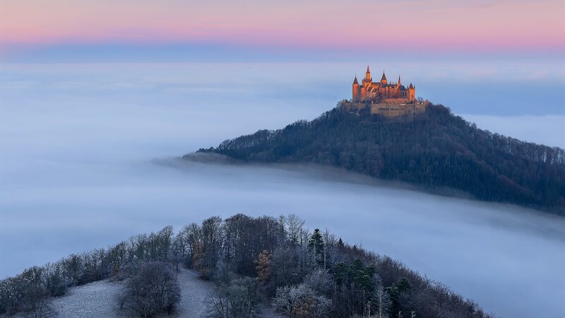 Hohenzollern Castle — Pink, Serene