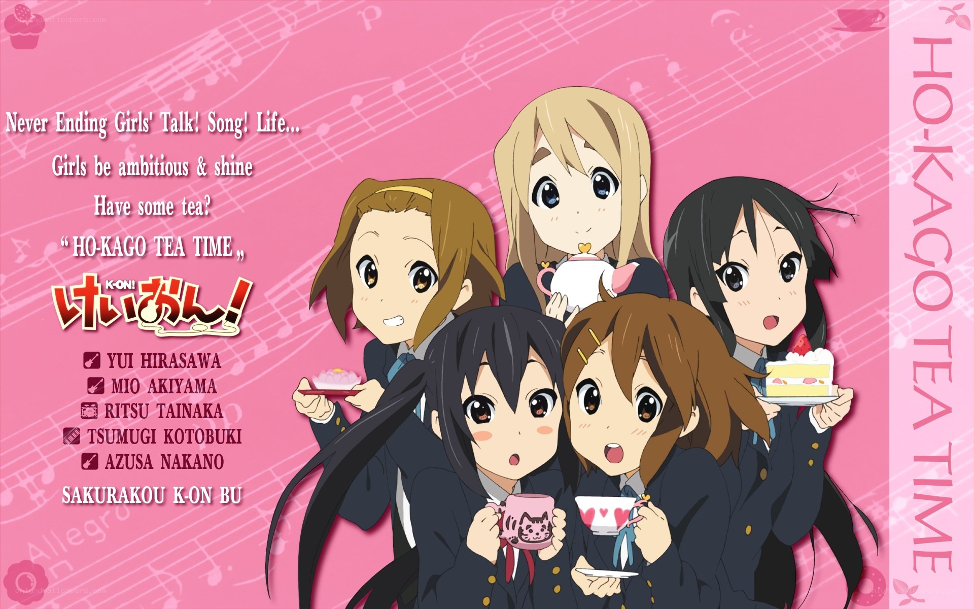 Hokago Tea Time characters