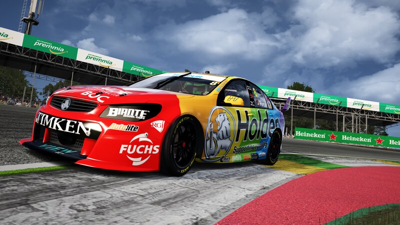 Holden Race Car on Track — Red