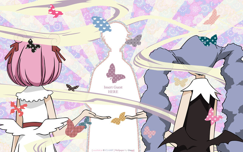 holi-lic characters with butterflies