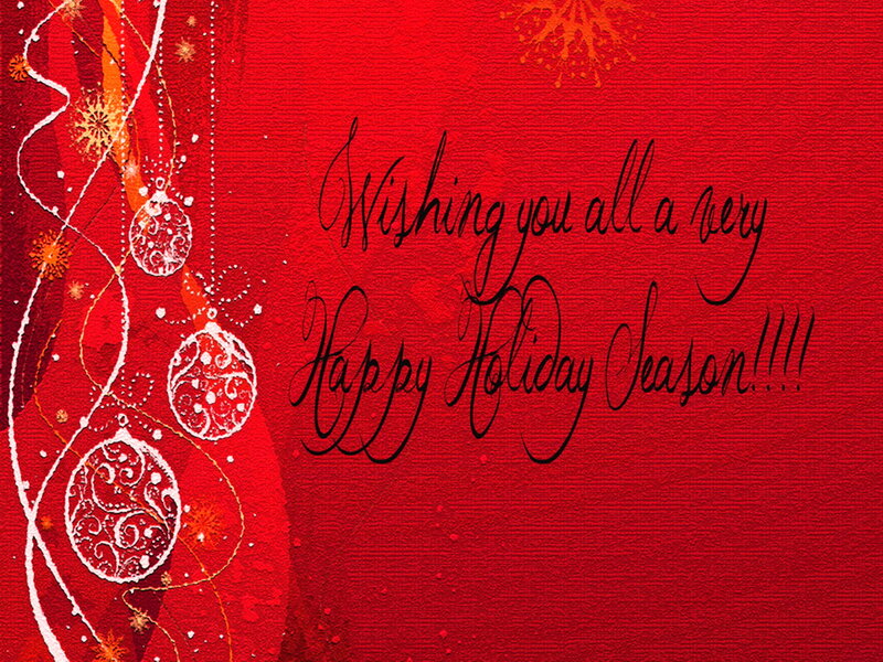 Holiday Card with Ornaments