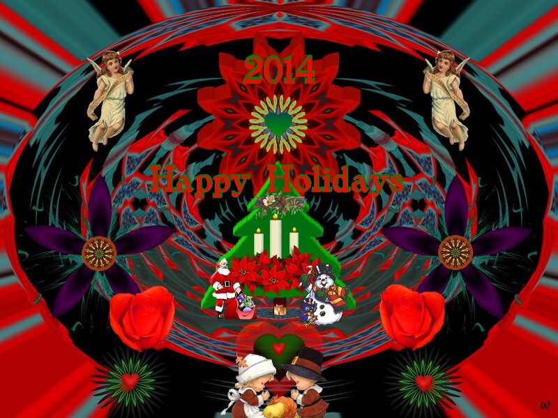 Holiday Collage with Angels