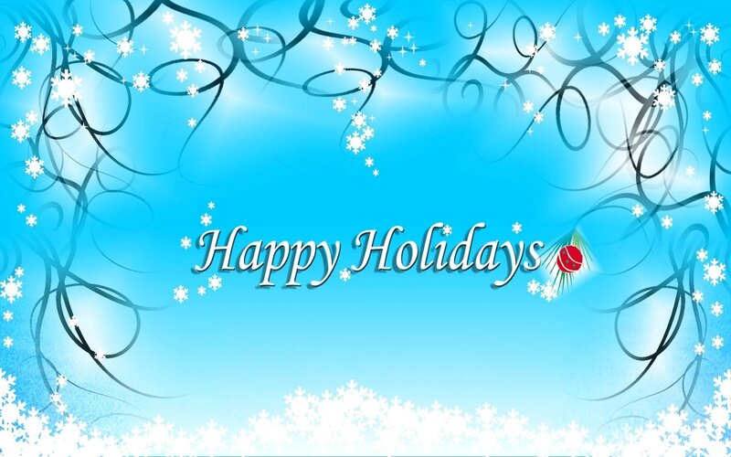 Holiday Greeting Card — Blue