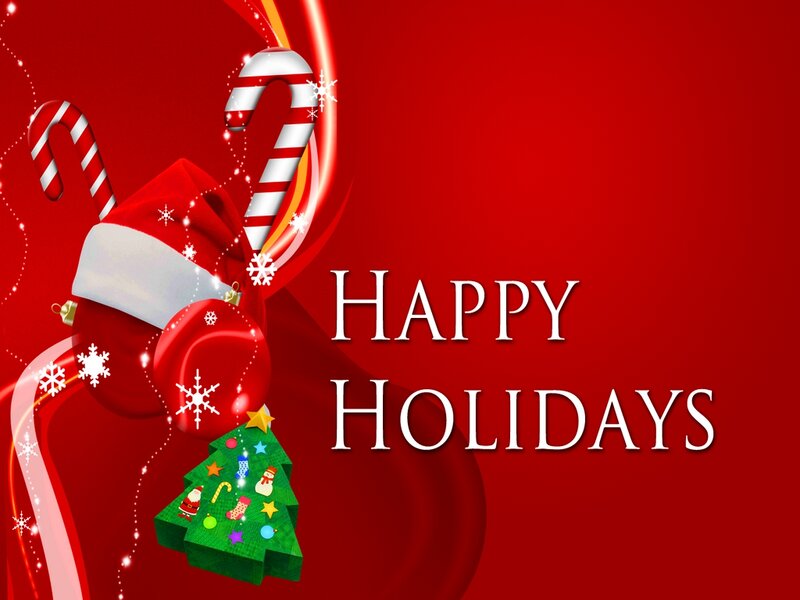 Holiday Greeting Card — Red, Festive