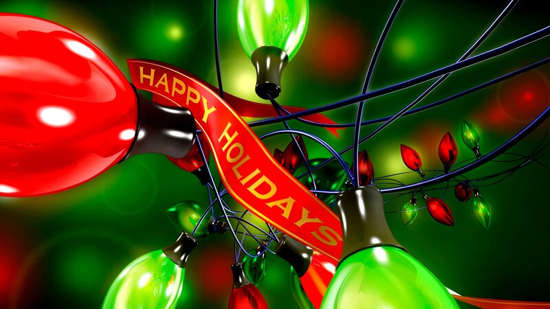 Holiday Lights with Ribbon