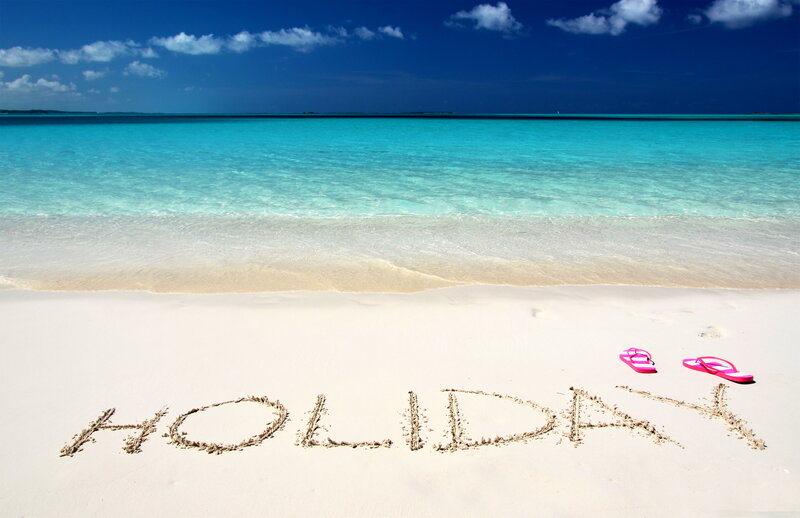 Holiday Written in Sand — Blue