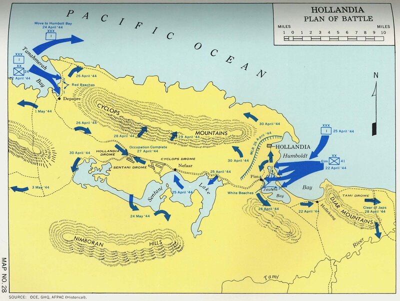 Hollandia Battle Plan Map