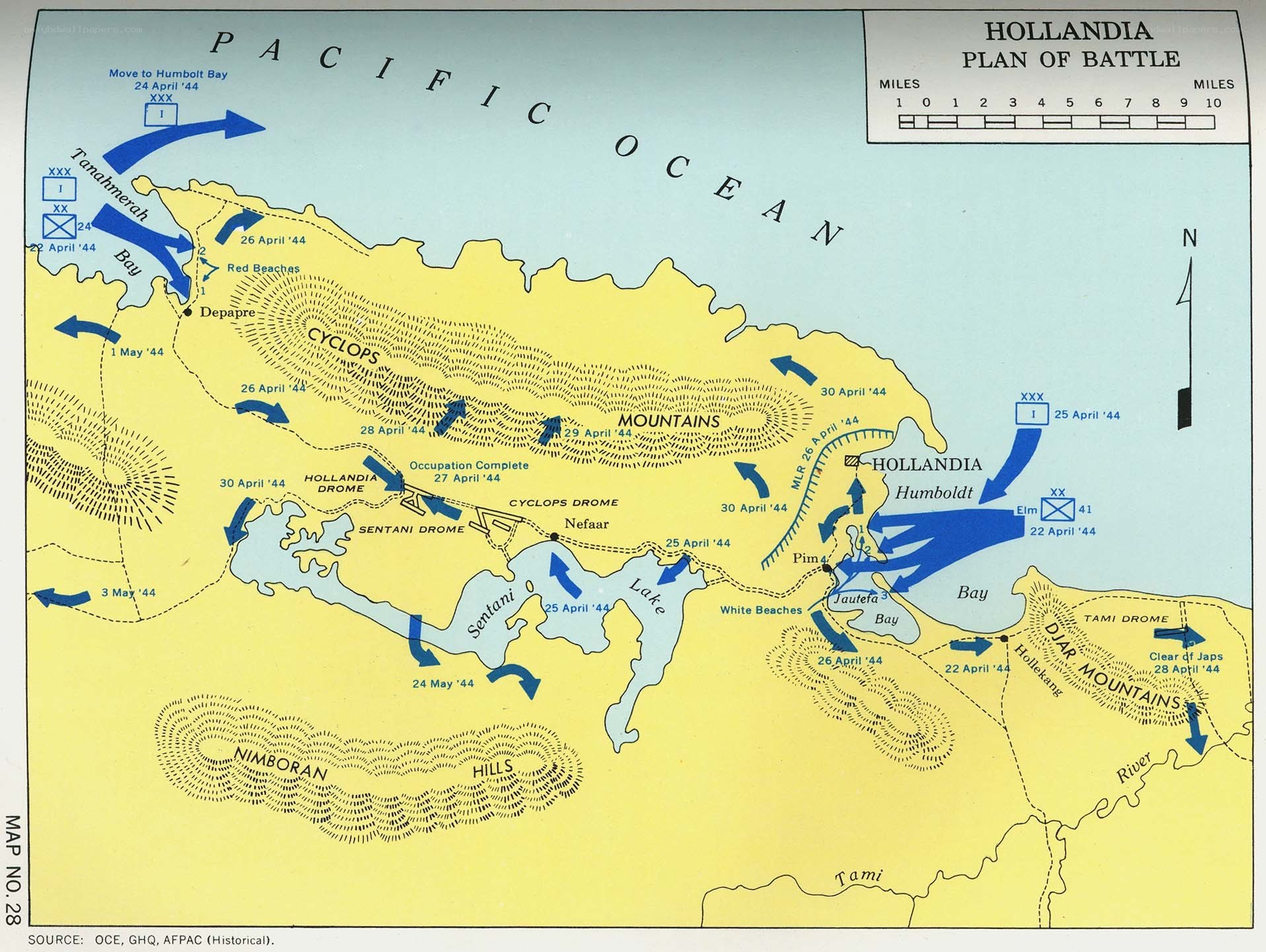Hollandia Battle Plan Map