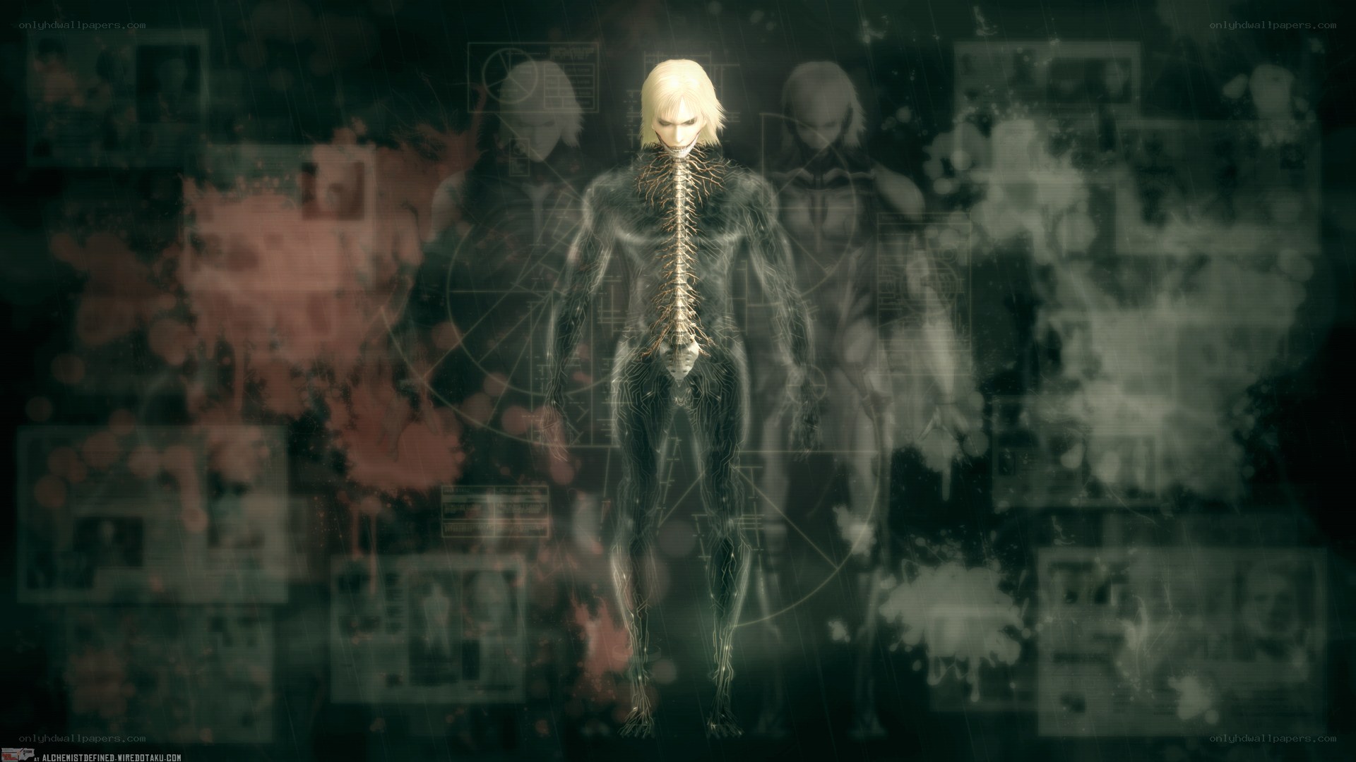 hollow human figure with neural network