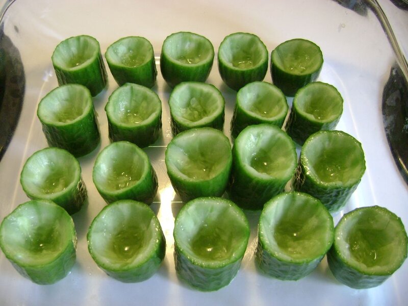 Hollowed Cucumber Cups