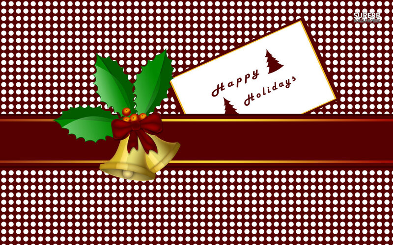 Holly and Bells — Red, Festive, Winter