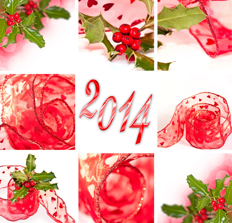 Holly Berries and Ribbon