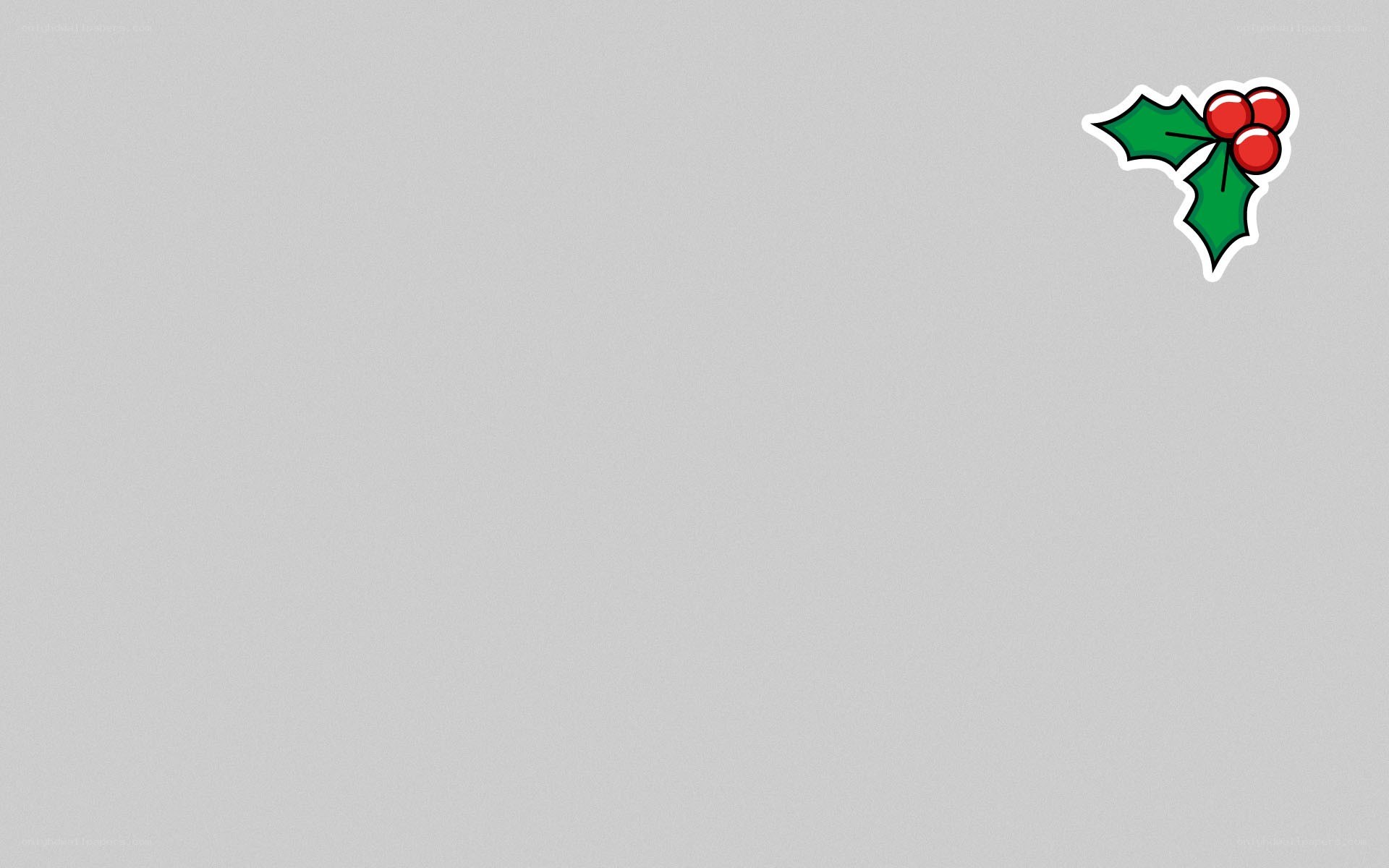 holly berry sticker on gray