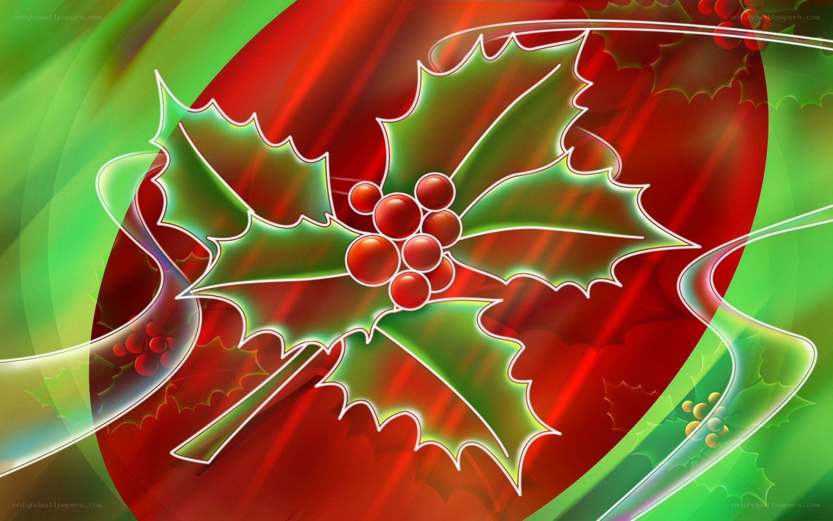 Holly branch with berries