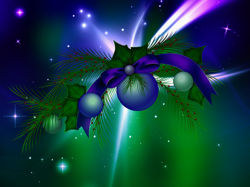 Holly Branch with Ornaments