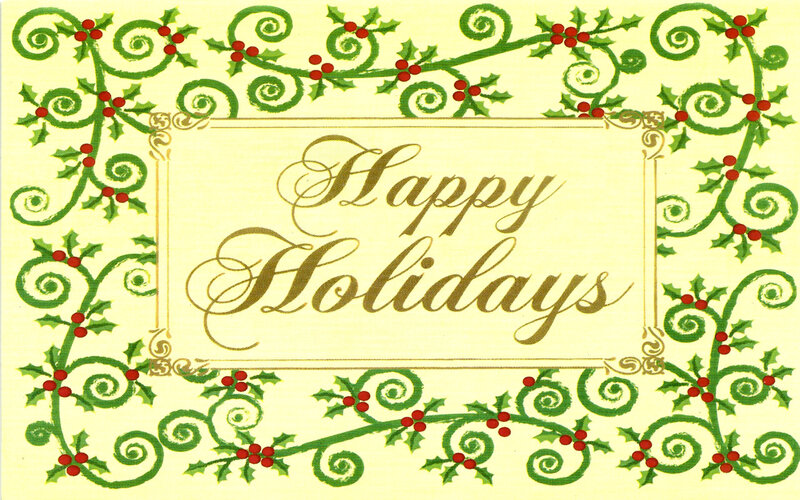 Holly Wreath Card