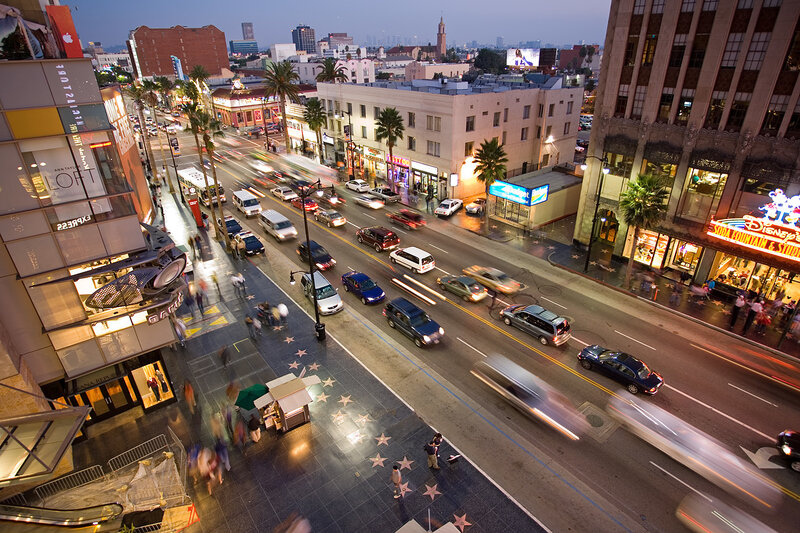 Hollywood Boulevard at Dusk