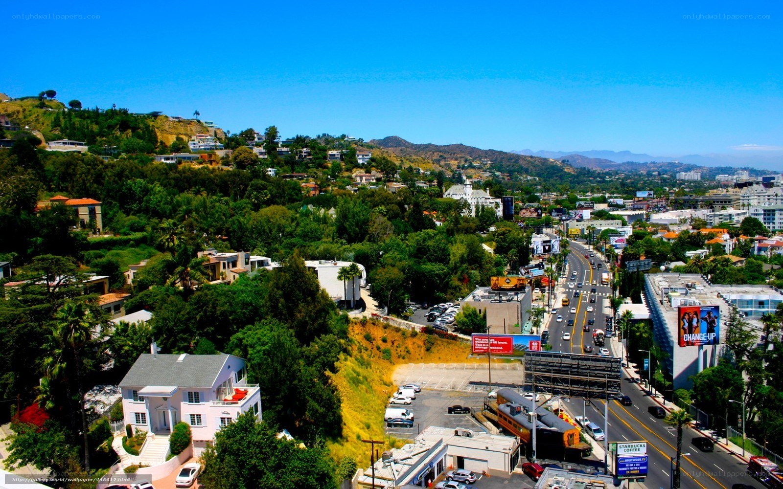 Hollywood Hills aerial view