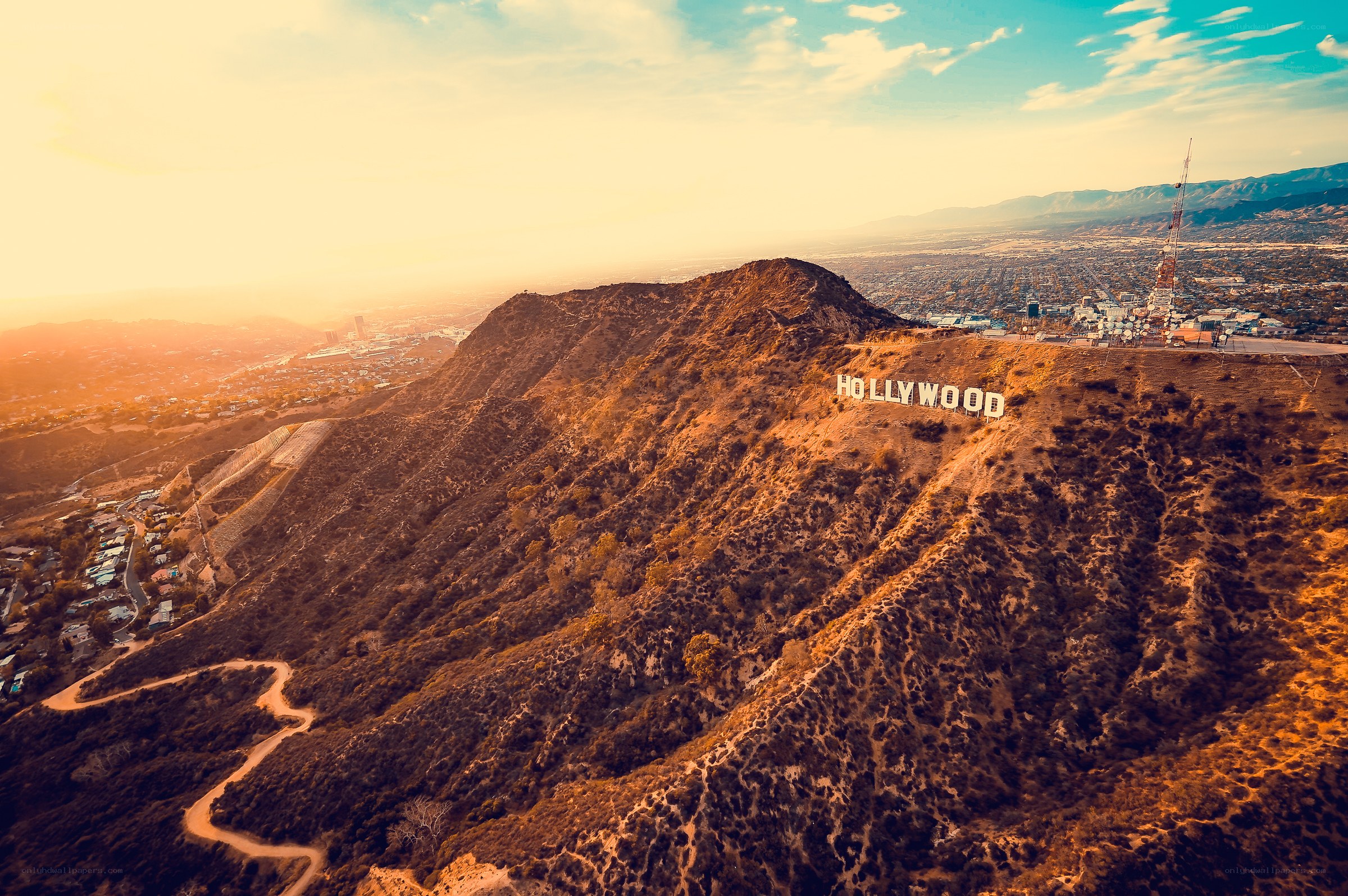 Hollywood Sign at sunset