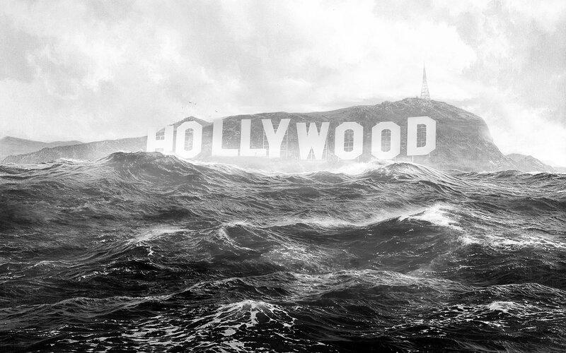Hollywood Sign in Storm