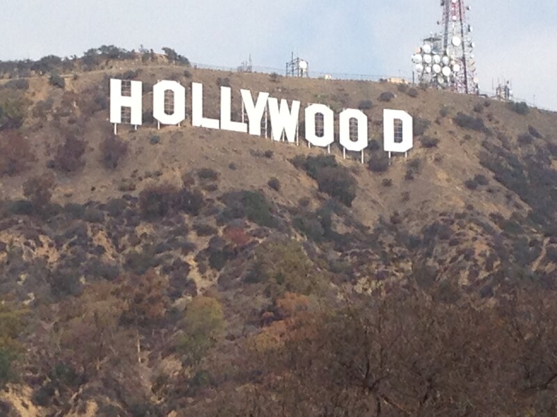 Hollywood Sign on Hillside — Brown