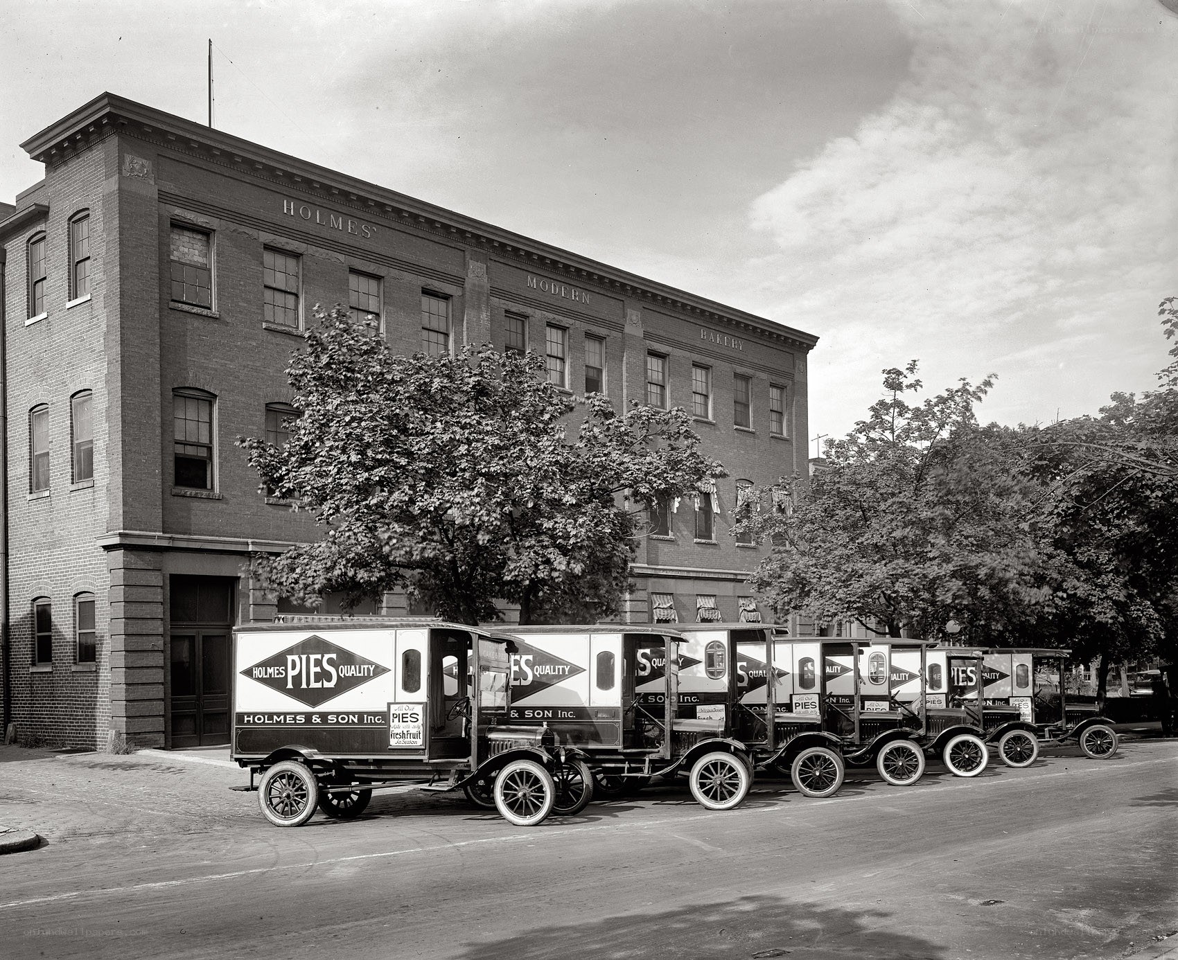 Holmes Pie Delivery Trucks