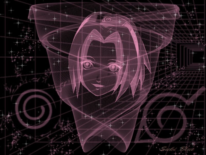 holographic anime character portrait