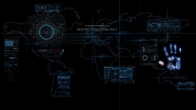 Holographic Interface — Black, Dramatic