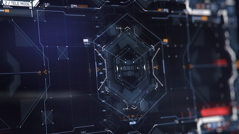 Holographic Interface Display — Black, Futuristic, 3d Render