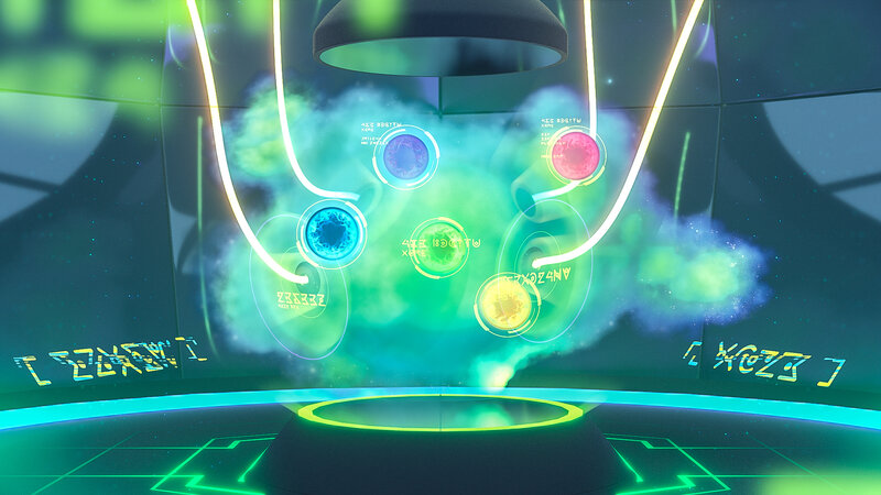 Holographic Interface Display — Green